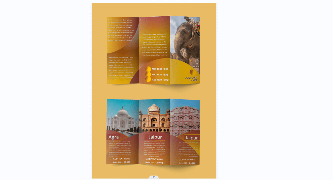  Light Yellow Travel Guide Brochure