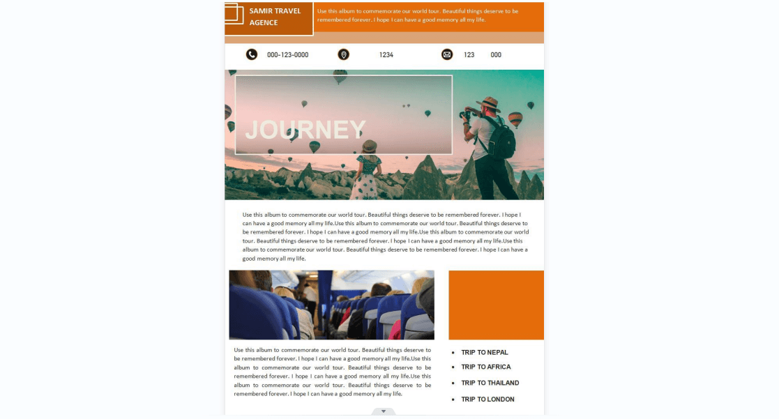 Orange Travel Newsletter