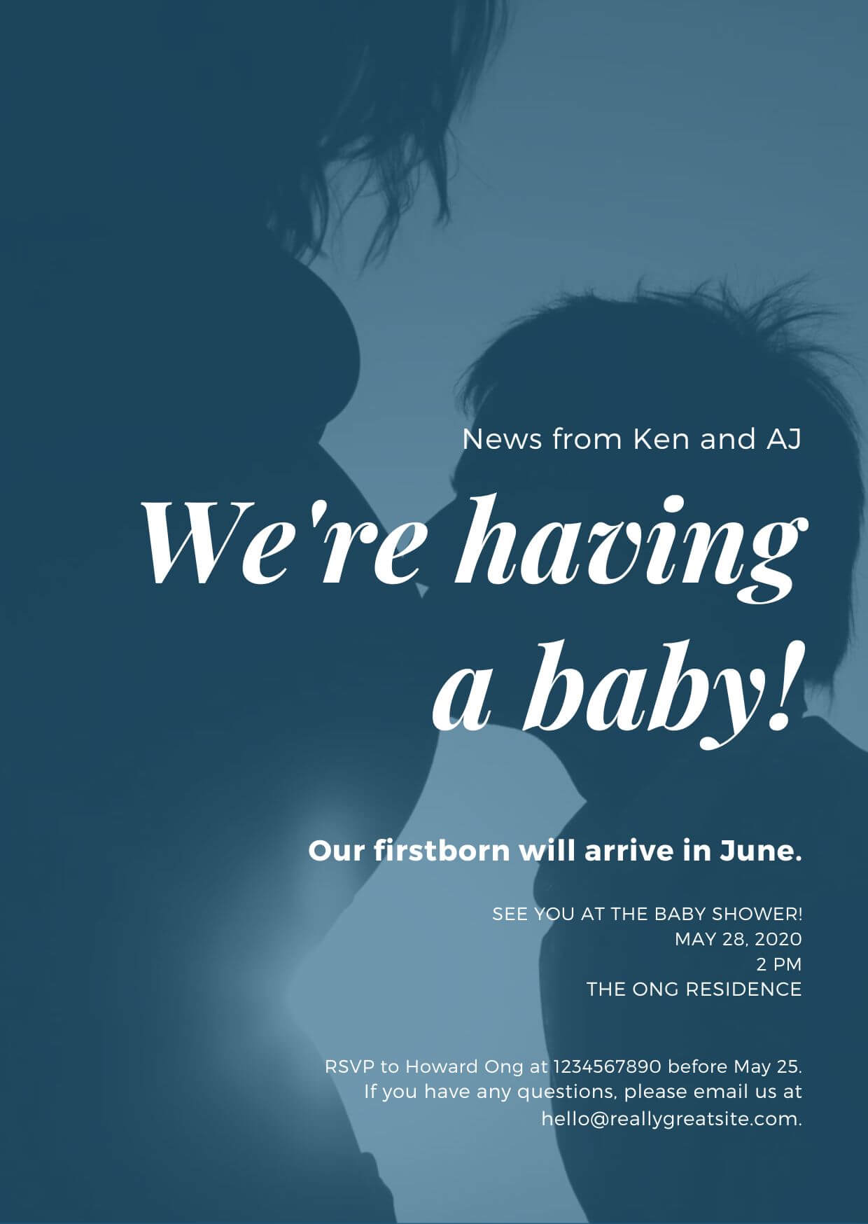 10 Plantillas Increíbles para Anunciar tu Embarazo [Descarga y Edita  Gratis] | WPS Office Blog, image size:1240x1748