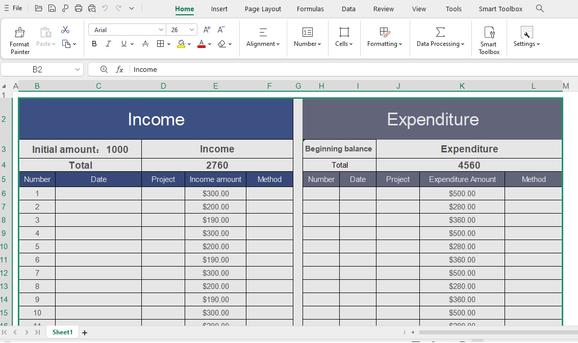 Open the Template in WPS Office