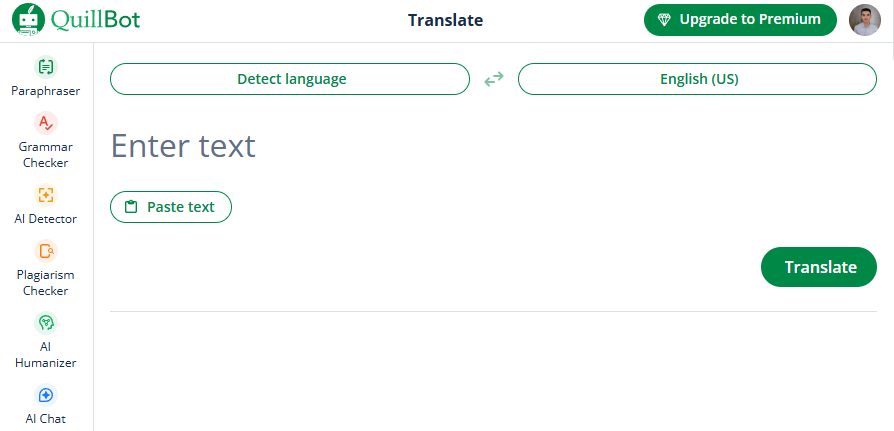 Visit quillbot.com/translate