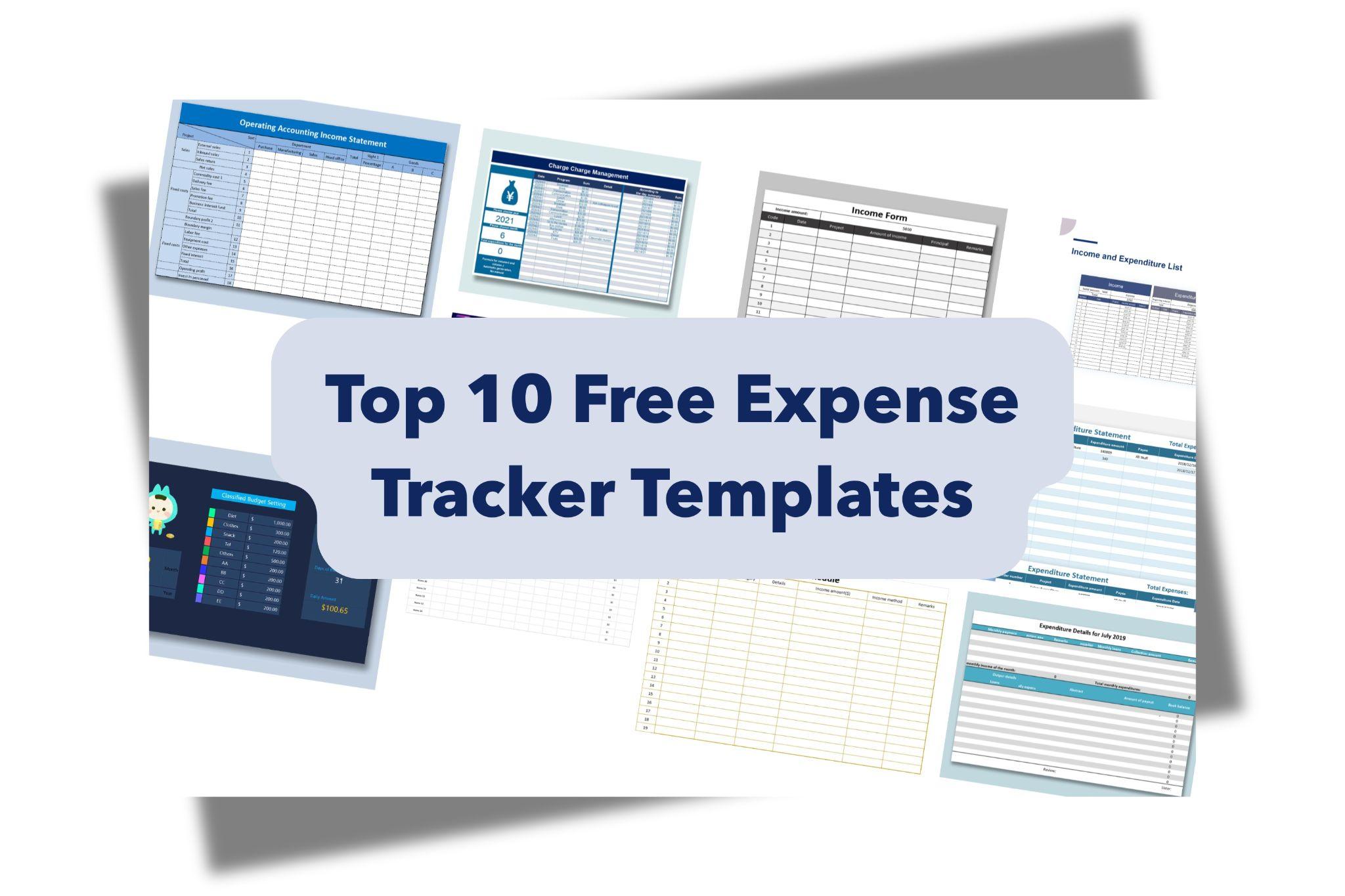 Top 10 Free Expense Tracker Templates You Can Edit Anytime