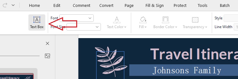 Inserting the Notes on the Text Box