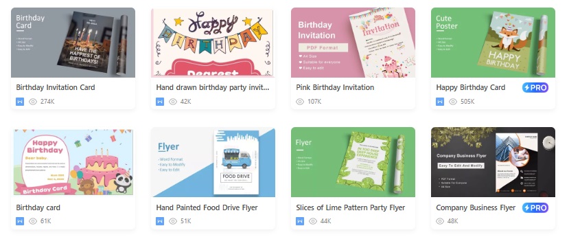 WPS Built-in Templates