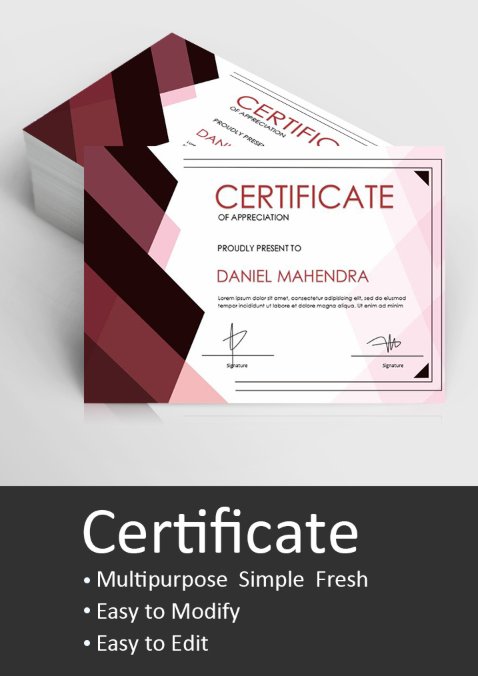 Pink geometric certificate
