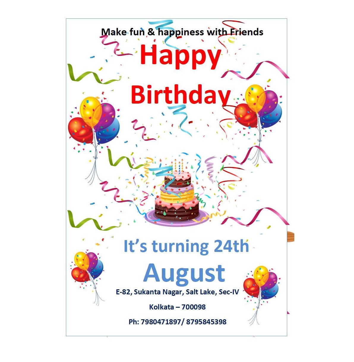  Birthday Invitation Template