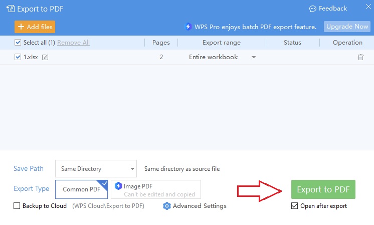 Built-in PDF Converting
