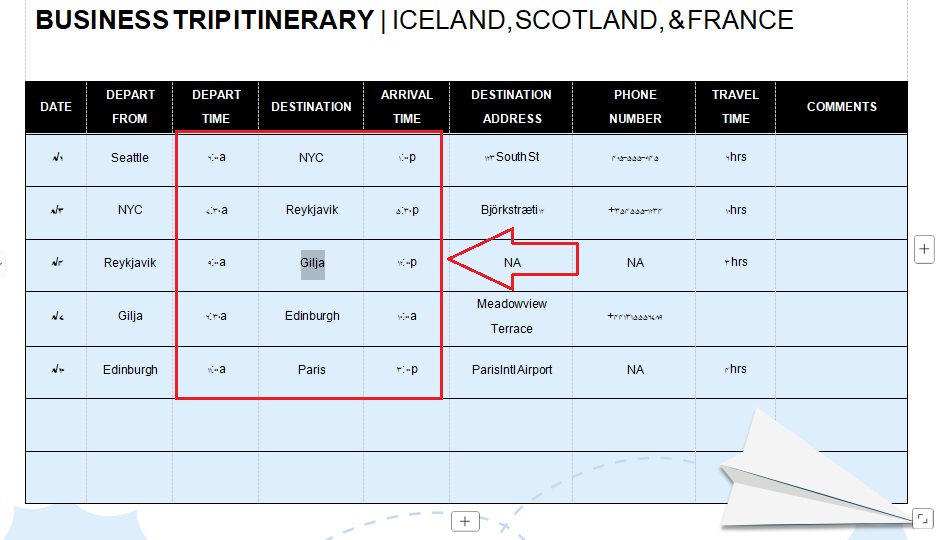 Editing the Text Fields