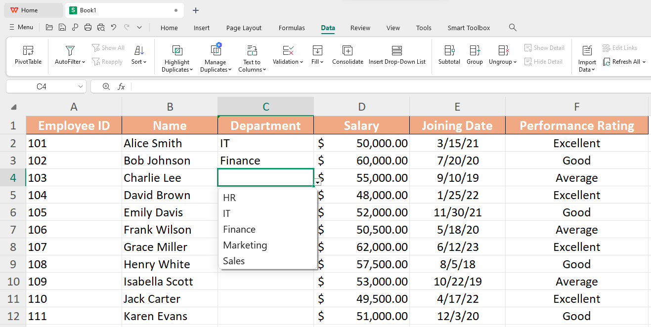 WPS Spreadsheet