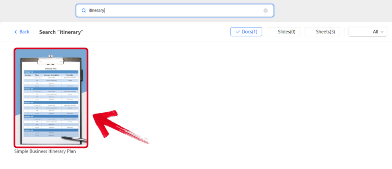  WPS Search Templates