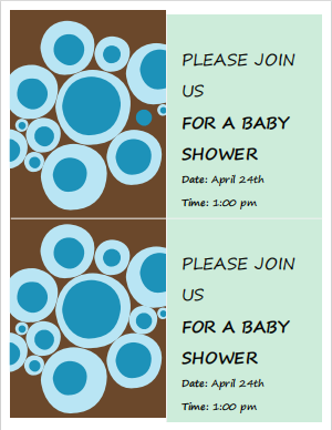 Baby Shower Invitation - Boy Template