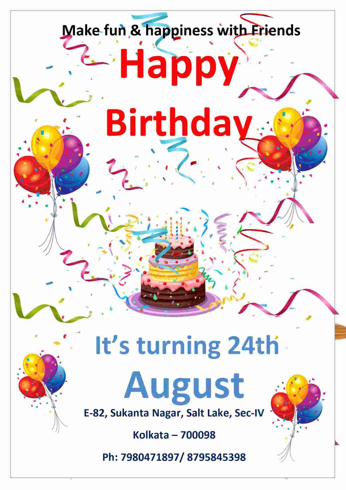 Birthday Invitation Card Template