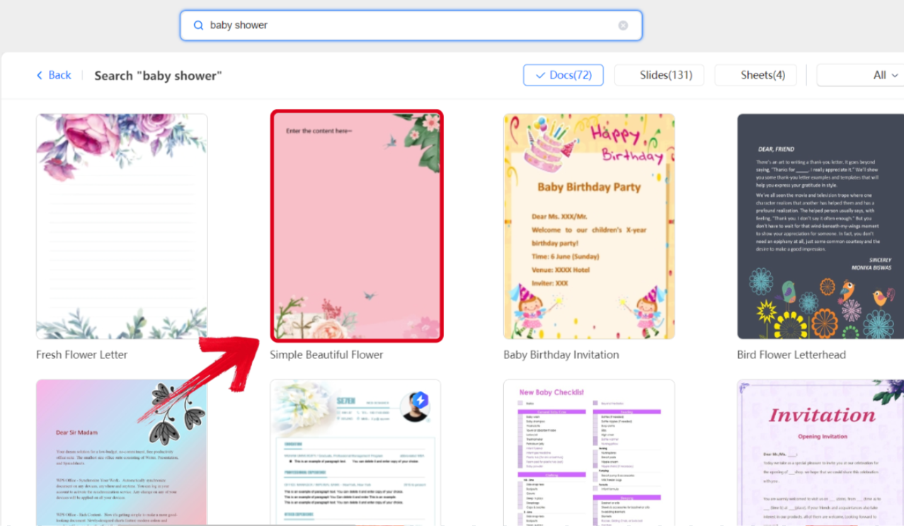WPS Search Templates