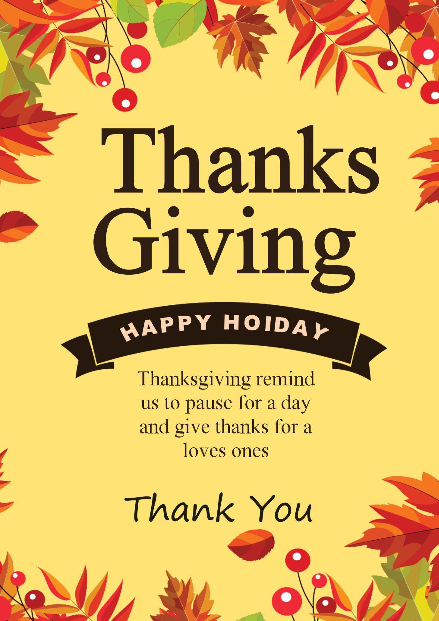 Yellow Romantic Thanksgiving Template