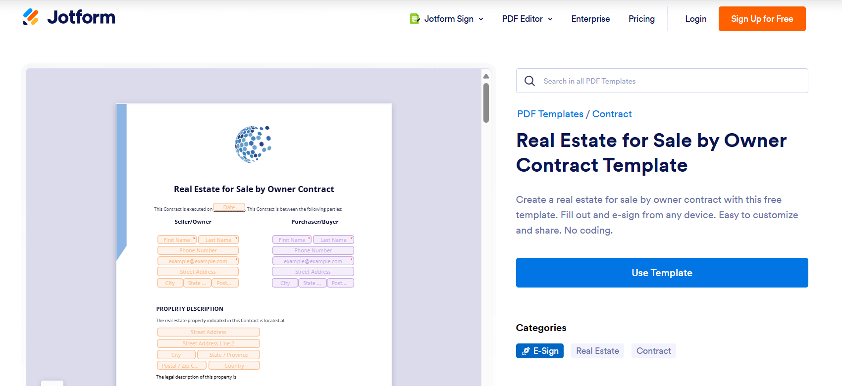  real estate contract for sale by owner, free download from jotfrom