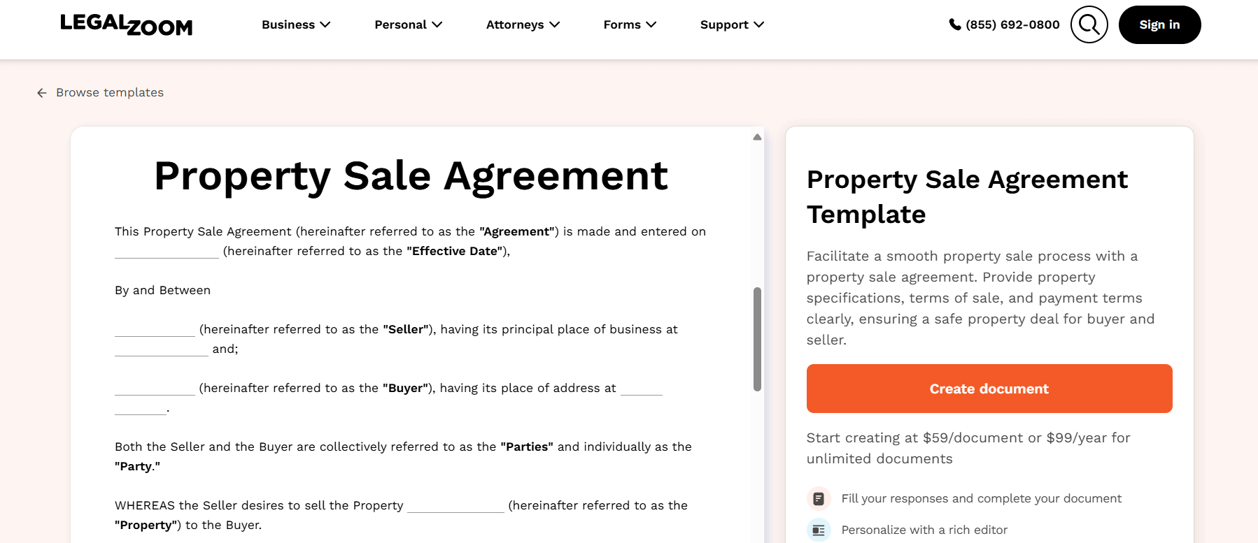 simple real estate purchase agreement pdf free download by LegalZoom