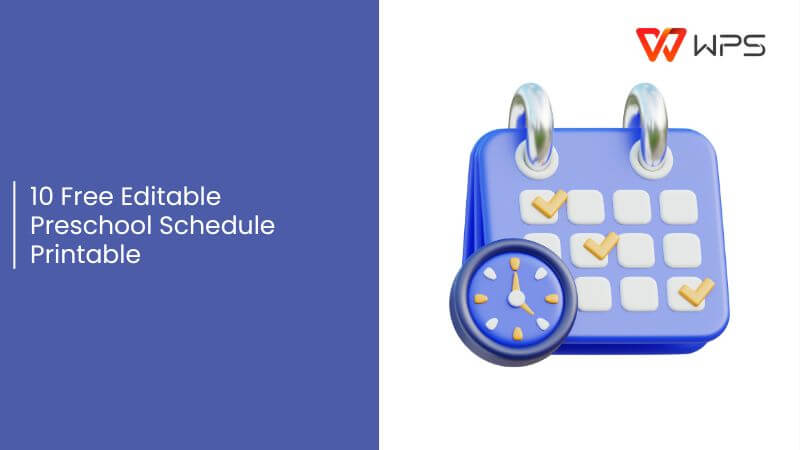 10 Free Editable Preschool Schedule Printable [Download & Edit]