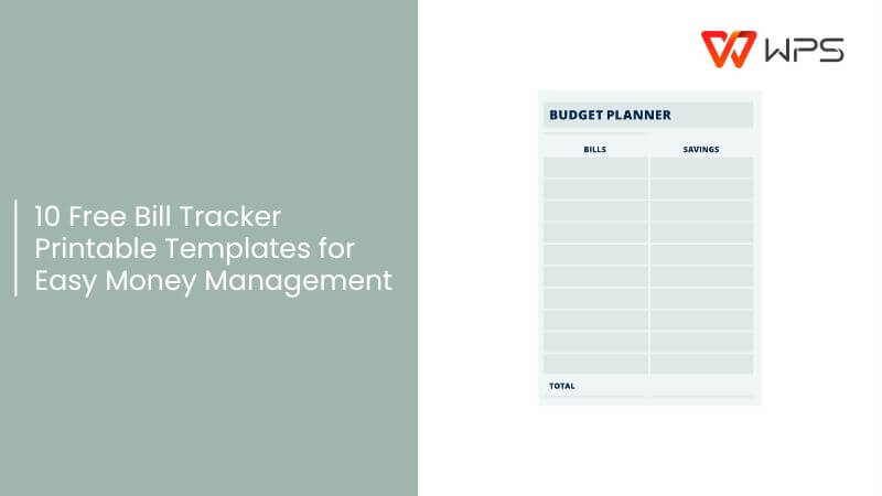 Free Bill Tracker Printable Templates