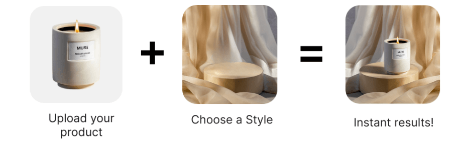 Uploading product and selecting style