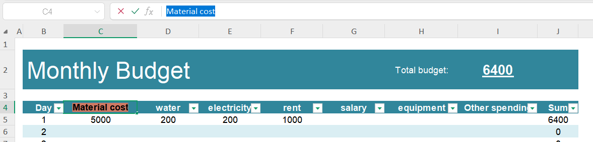 Customize column titles