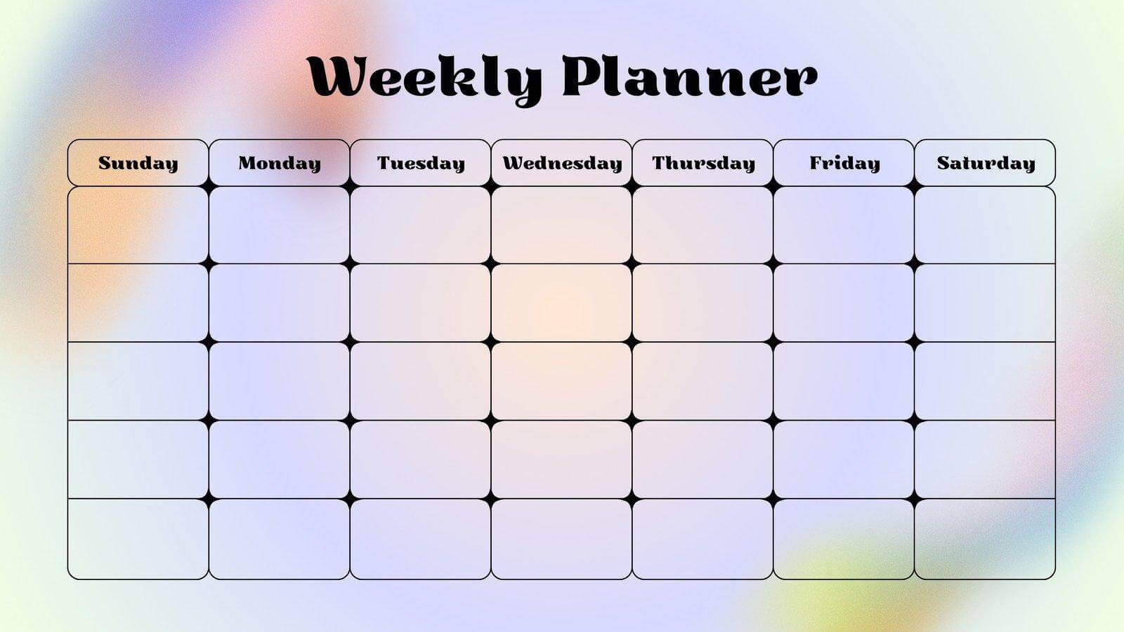 Weekly Calendar Template [Free Download & Edit Easily]