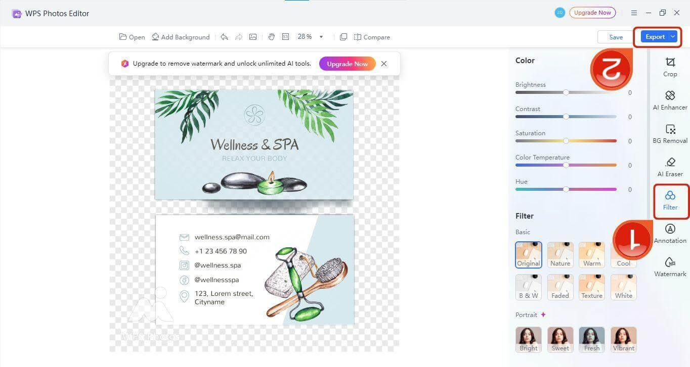 Adjust colors with filters