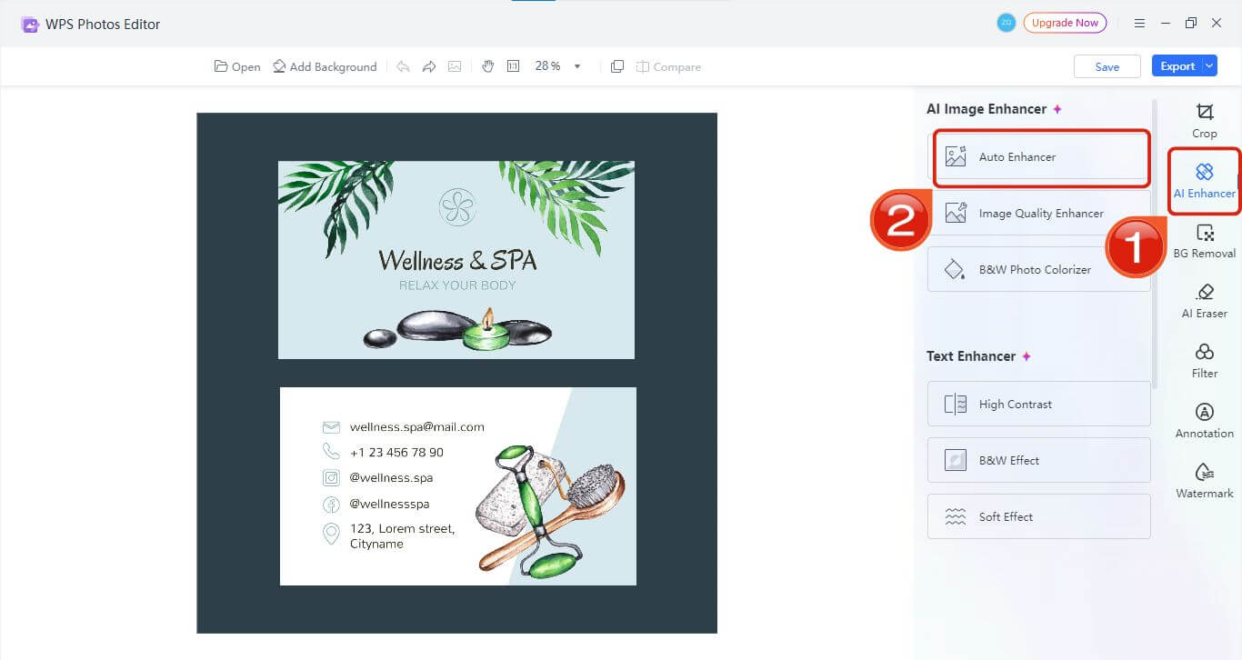 Enhance image with AI