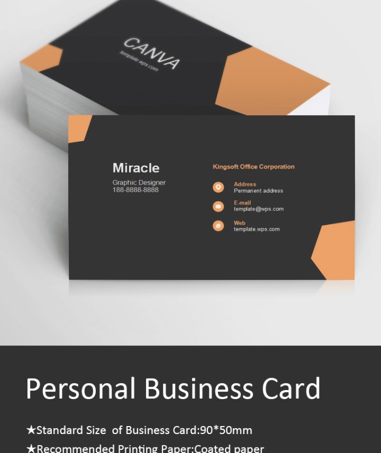 Simple Orange Business Card