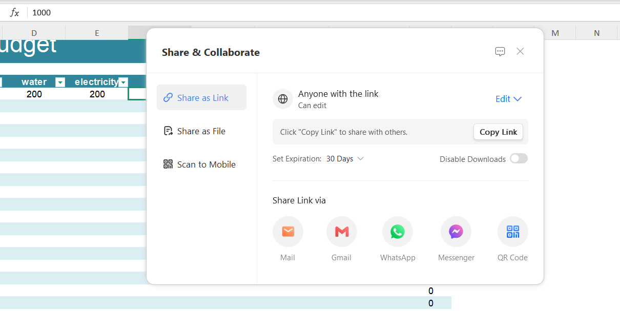  Generate an online link